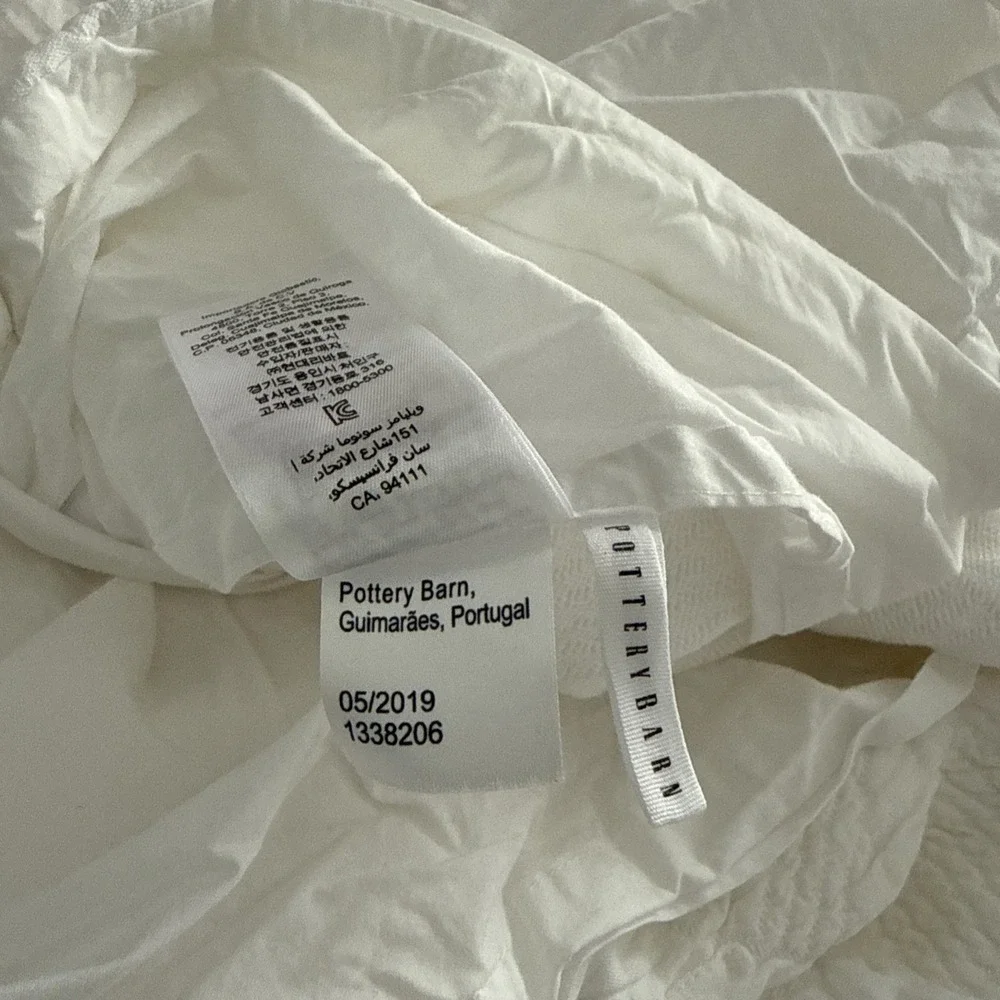 Pottery Barn Califonia King Duvet Cover Cotton Nature Minimalist Luxury